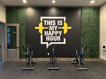 This is my happy hour cardio bikes